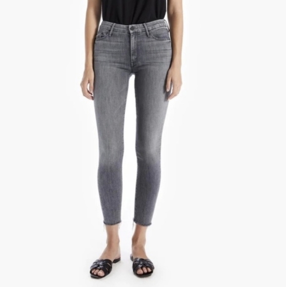MOTHER The Looker Ankle Fray Jean Grey Women's 25 - Picture 1 of 14